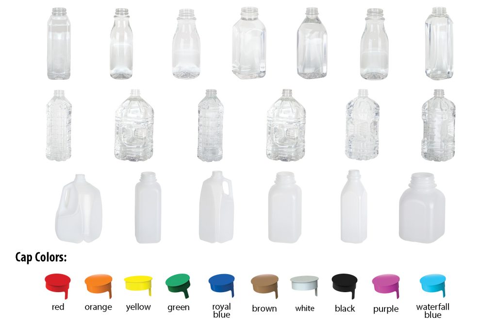 PET Bottles and Cap Colors